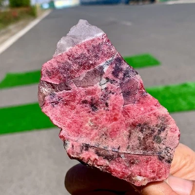 235G Natural rhodonite Gorgeous rough raw Crystal Mineral Specimen - Image 1 of 4