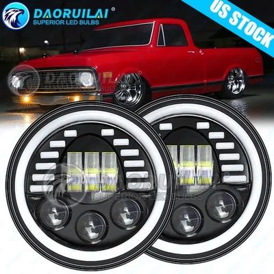 Faro LED redondo de 7 pulgadas aprobado por el DOT haz alto-bajo para Chevy II/Nova 1969-79 Foto 1 de 4