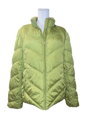 Athletic Works women’s green puffer jacket Sz XL - Image 1 of 4