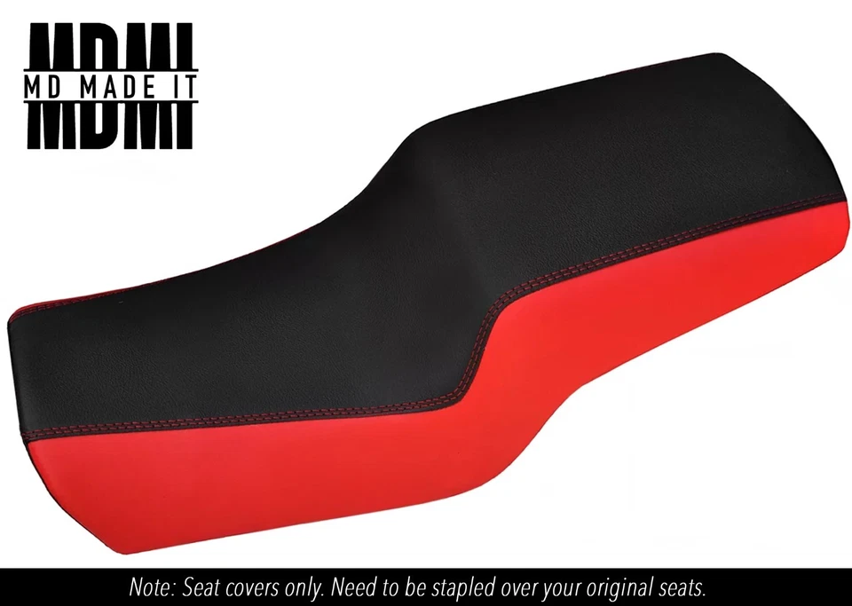 ADEQUADO PARA DUCATI SUPERSPORT 900 SS 91-98 CAPA DE ASSENTO DE VINIL ADERÊNCIA PERSONALIZADA PRETA E VERMELHA - Imagem 1 de 4