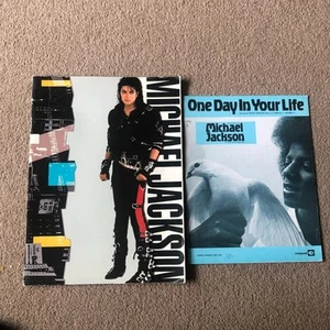 Michael Jackson Tour Programme Bad Tour 1988 + One Day in Your Life Sheet Music - Picture 1 of 1