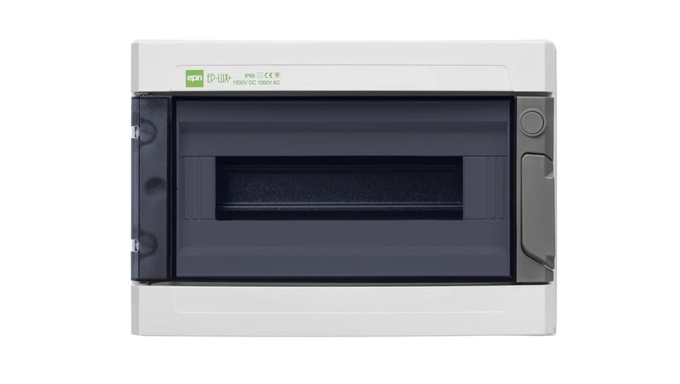Rozdzielnica hermetyczna EP-LUX natynkowa 1x12 1500V DC 1000V AC PE+N dymny IP65 - Image 1 of 1