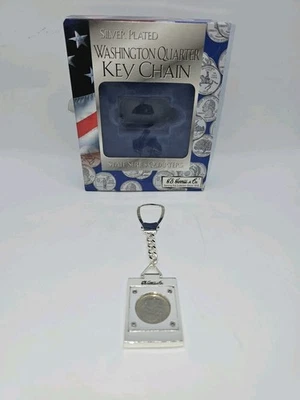 Vintage H.E. Harris & Co. Silver Plated Washington State Quarter Keychain - 2001 - Image 1 of 4