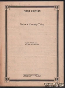 1935 Young & Little First Edition Jazz Sheet Music - You're a Heavenly Thing - Picture 1 of 1