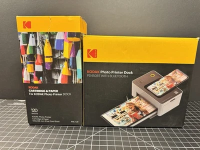 Kodak Dock Plus PD-450BT Digital Photo Printer + PHC-120 Paper Bundle NEW - Image 1 of 4