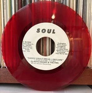 GLADYS KNIGHT & THE PIPS daddy could swear U.S. SOUL 45rpm_1973 RED VINYL promo - Picture 1 of 1