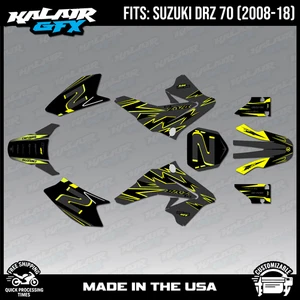 Graphics Decal Kit for Suzuki DRZ70 (2008-2018) Vizion Series - Yellow Shift - Bild 1 von 4