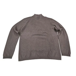 Suéter Charter Club Para Mujer M Marrón 2 Capas Cachemira Cuello Simulado Manga Larga - Imagen 1 de 6