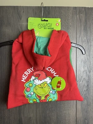 Dr. Seuss The Grinch Lil' Grinch Holiday Pet Plush PJs for Dogs Cats Red Size M - Image 1 of 4