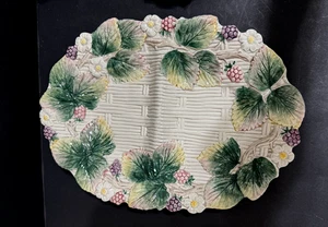 Vintage Fitz and Floyd Wild Berries Serving Platter 1990's Taiwan 11.5" x 8.25" - Picture 1 of 18