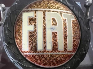 Fiat 124 Spider Logo Auto Dino Emblem Original Vintage Replacement - Picture 1 of 6