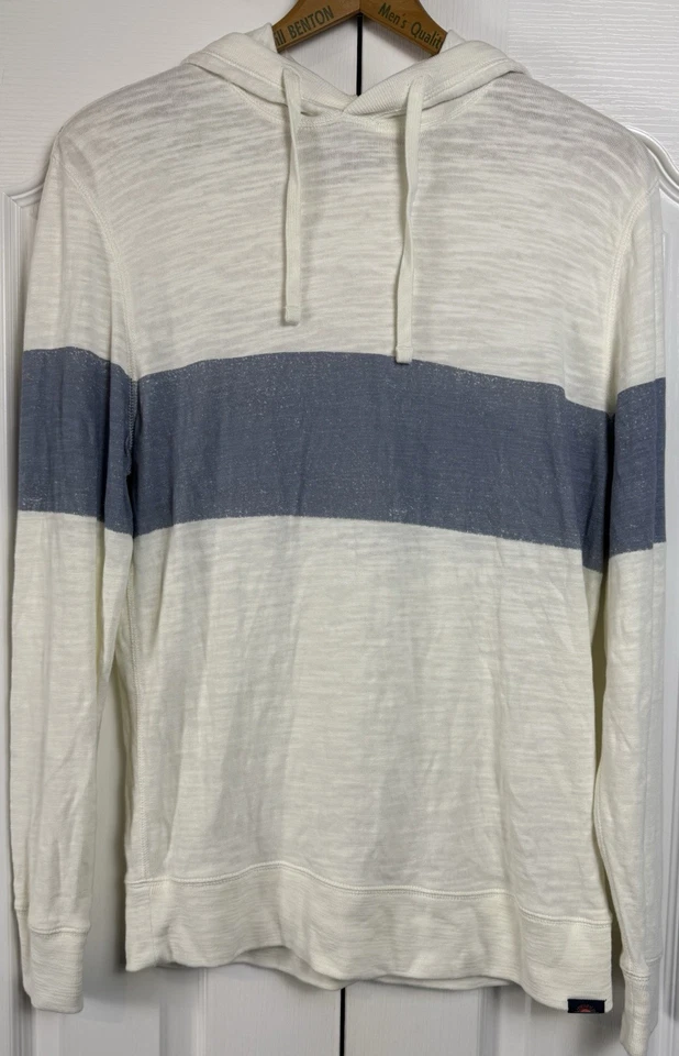 Faherty Para Hombres Algodón Orgánico Lavado al Sol Blanco Slub Sudadera con Capucha Ocean Sunrise Talla M Nueva Sin Etiquetas Foto 1 de 4