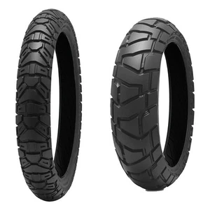 TYRE PAIR DUNLOP TRAILMAX MISSION 110/80-19 M+S DOT22 + 170/60-17 M+S - Picture 1 of 6