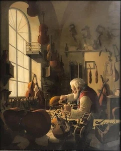 The Violin Maker : Vida Gabor : Fine Art Print : Suitable for Framing - Picture 1 of 2