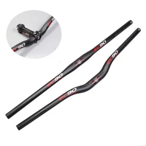 EC90 UD Carbon Fiber Mountain Bike Handlebar MTB Bicycle Flat/Riser Bar 600-760 - Picture 1 of 9