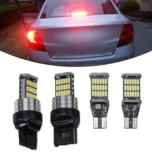 Upgrade Your Vehicle's Lighting 4 Xenon White LED Backup Reverse Lights Bulbs - Picture 1 of 5