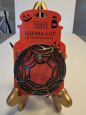 Tapa Illuma Yankee Tapa Vela Topper Halloween Araña Espeluznante Metal Negro "2011" Foto 1 de 4