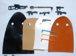 12 1977 10 Weapons LOT Sandpeople,Ben,Vader,Leia Cape Han,Luke Vintage Star Wars - Picture 1 of 6