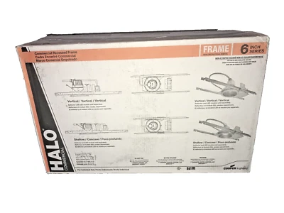CANTIDAD 6 - Carcasa de reacondicionamiento empotrada LED comercial Halo PD610ED010 para 6" Foto 1 de 4