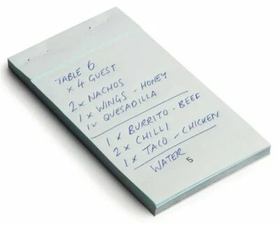 Duplicate Order Pads PAD20 CARBONLESS Restaurant Waitress Check Food 5.5" x 3"