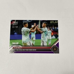 23 Topps Now MLS 112 TYLER WOLFF ROOKIE CALLUP RC ATLANTA UNITED FC PURPLE /25