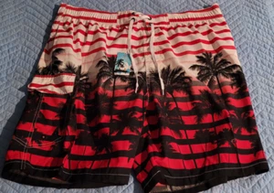 New, Tailor Pal Love, Mens, Swimtrunks, Swimwear, Palm Trees, Size 6XL - Picture 1 of 4