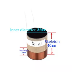 Accesorios de altavoz bobina de voz esqueleto de aluminio negro de calidad 32 mm 8 ohmios 8Ω - Imagen 1 de 3
