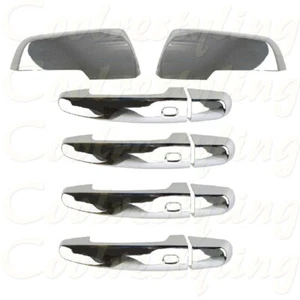 For 2018 2019 2020 21 Chevy Traverse Top Chrome door handle w/ SK + Mirror Cover - Picture 1 of 1