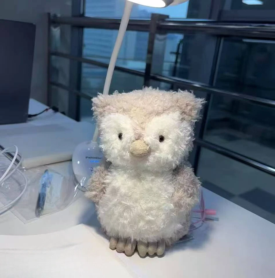 Jellycat 7.5" beige white Little Owl retired plush includes dust bag - Image 1 of 4