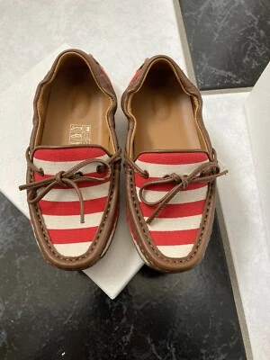 NUEVO EN CAJA 100 % AUTÉNTICOS Mocasines Gucci Niño Pequeño Rojo Tira Cuero Verde/Rojo/Verde Red Foto 1 de 4