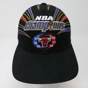 1998 Starter Chicago Bulls NBA Championship locker room hat JORDAN  Last Dance  - Picture 1 of 11