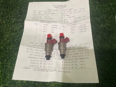 Cleaned 550cc Set (2) Fuel Injector Set FC3S Series 5 Turbo Mazda RX7 998 1E3 - Image 1 of 2