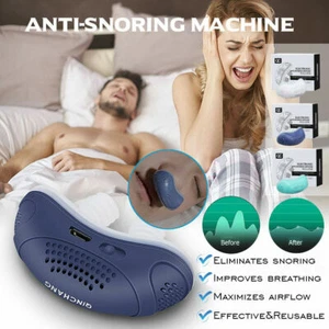 Electric Anti Snoring Electronic Device Sleep Apnea Stop Snore Aid Stopper - Picture 1 of 15