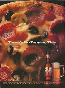 Vintage Print Ad Miller Sharp's Non-Alcoholic Brew - Pizza - Feb 1993 10.75"x7" - Picture 1 of 5