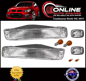 Front Bar + Guard Indicators Kit Suit Toyota Landcruiser 80 Series CLEAR flasher - Picture 1 of 5