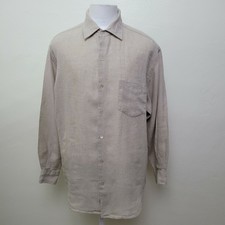 BANANA REPUBLIC MEN'S IRISH LINEN RELAXED FIT CASUAL SHIRT SIZE L
