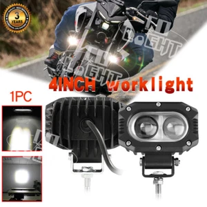 4"inch LED Work Light White Cube Pods Spot Flood Beam Driving Fog Lamp Offroad - Foto 1 di 11