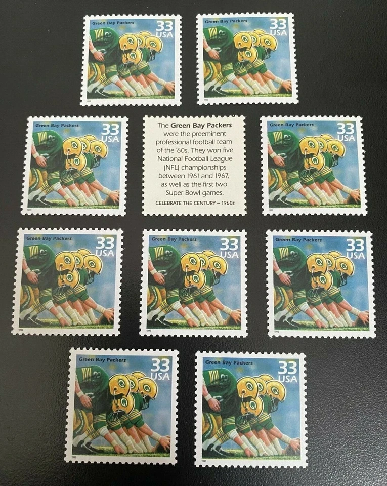 (10) CELEBRA el CENTURY Green Bay Packers 33 centavos años 60   Foto 1 de 1