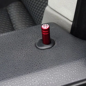 Door Lock Pins CNC machined Aluminium Red Pair VW T5 T5.1 T6 Caddy Mk3 Others - Picture 1 of 5