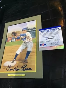 PEREZ STEELE GREAT MOMENTS 2375/5000 #26 PEE WEE REESE AUTO PSA CERTIFIED - Picture 1 of 2