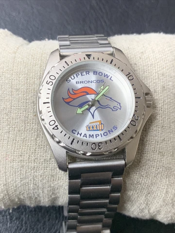 Denver Broncos Super Bowl 33 NFL Watch NEW BATTERY 6 3/4” Band Cover