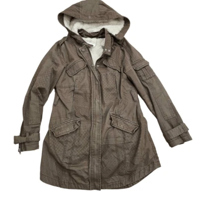 Hei Hei Coat Jacket Women Brown Small Full Zipper Polyester Hoodie Long Sleeve - Image 1 of 4