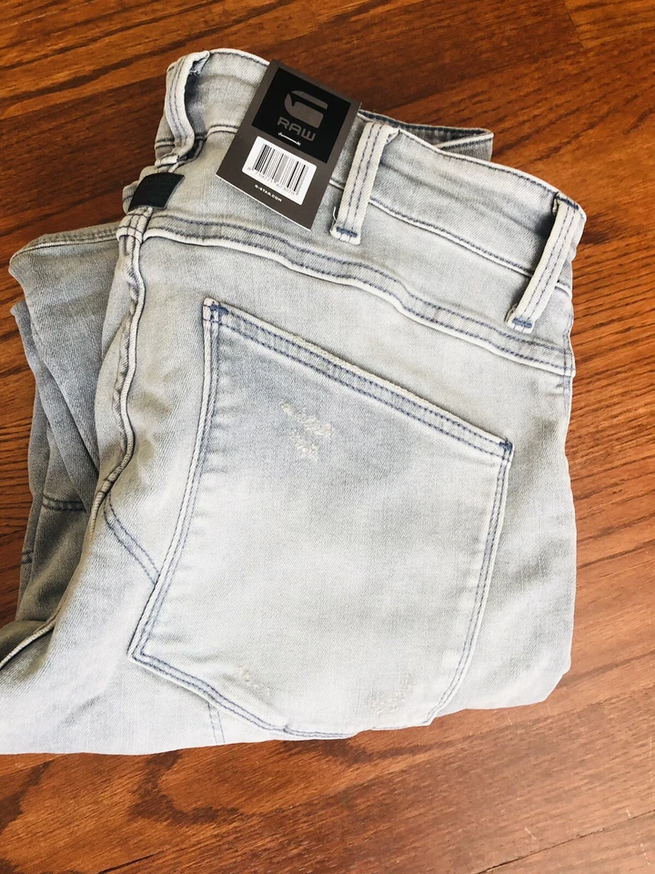 G-Star Raw Men's US 31x32 5620 3D Zip Knee Skinny Jeans Vintage Oreon Grey