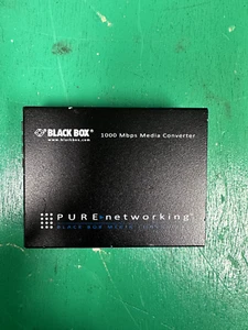 Pure Networking Gigabit Media Converter Black Box LGC202A Optical Fiber - Picture 1 of 2