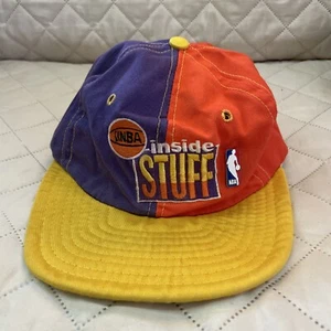 Vintage NBA Inside Stuff Magazine Split Color SnapBack Hat - Picture 1 of 5