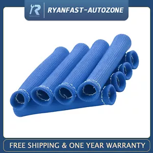 8X Spark Plug Wire Boots Protector Sleeve Heat Shield Cover Blue fit for LS1 LS2 - Picture 1 of 12