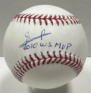 Giants EDGAR RENTERIA Signed Official MLB Baseball AUTO w/ "2010 WS MVP " - JSA - Picture 1 of 2