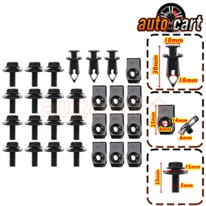 Bolt Screw Clip Nut For Nissan 370Z 350Z Splash Shield Guard Bumper Hardware Kit - Picture 1 of 12