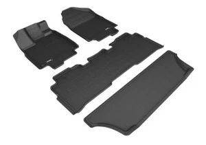 Fit 2018-2019 Honda Odyssey All Weather Floor Mat Set Kagu Black - Picture 1 of 5