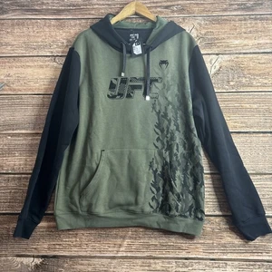 UFC Venum Fight Week Mens Extra Large Black Green Long Sleeve Hoodie Jacket - Picture 1 of 16